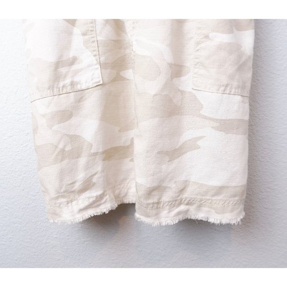 Splendid Geneva Light Camo Lyocell & Linen Papersack Waist Belted Dress, small - Picture 6 of 13